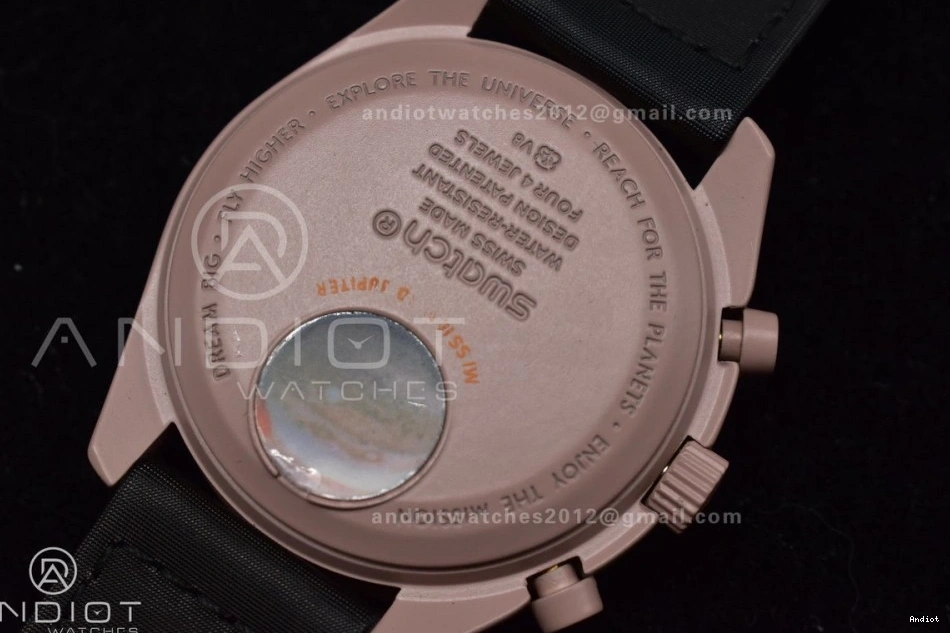 Quartz Nylon to Strap x Moonwatch Swatch Mission Jupiter on Omega Bioceramic 1226